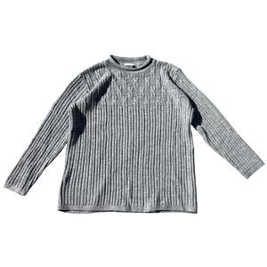 Vtg Y2K Bobbie Brooks Roll neck knit sweater grey large acrylic pullover